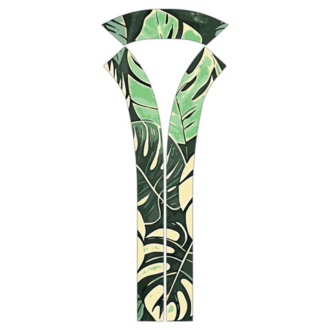 Abstract Art Tropical Leaves Kids  Long Sleeve Velvet Lounge Robe from ArtsNow.com Collar Inside