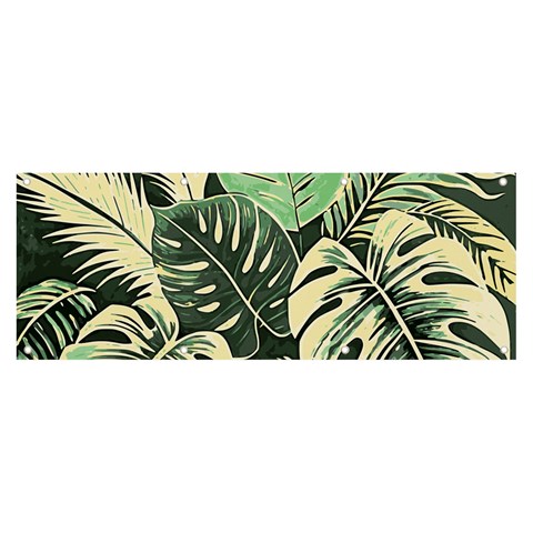 Abstract Art Tropical Leaves Banner and Sign 8  x 3  from ArtsNow.com Front