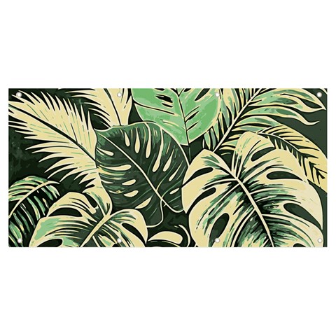 Abstract Art Tropical Leaves Banner and Sign 8  x 4  from ArtsNow.com Front