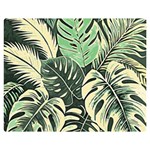 Abstract Art Tropical Leaves Premium Plush Fleece Blanket (Medium)