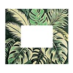 Abstract Art Tropical Leaves White Wall Photo Frame 5  x 7 