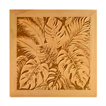 Abstract Art Tropical Leaves Wood Photo Frame Cube