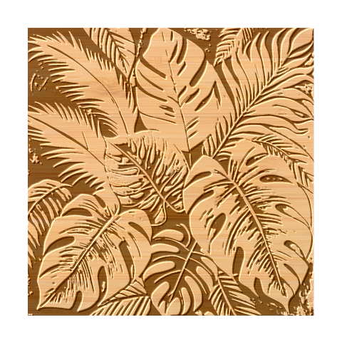 Abstract Art Tropical Leaves Bamboo Coaster Set from ArtsNow.com Coaster 2