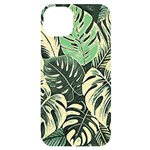 Abstract Art Tropical Leaves iPhone 14 Plus Black UV Print Case