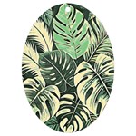 Abstract Art Tropical Leaves UV Print Acrylic Ornament Oval