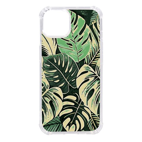 Abstract Art Tropical Leaves iPhone 14 TPU UV Print Case from ArtsNow.com Front