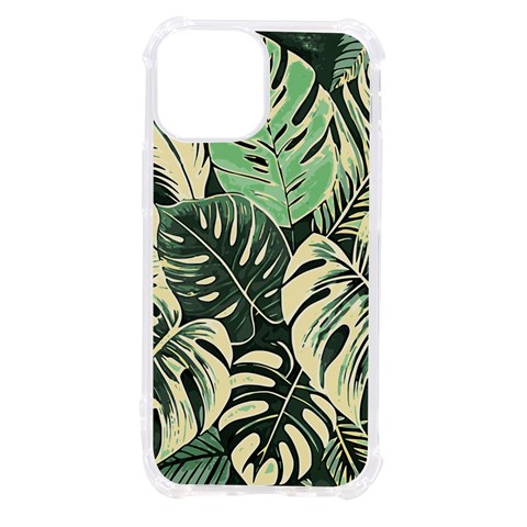 Abstract Art Tropical Leaves iPhone 13 mini TPU UV Print Case from ArtsNow.com Front