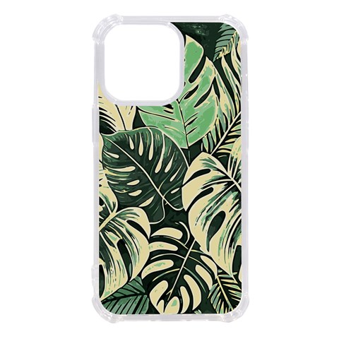 Abstract Art Tropical Leaves iPhone 13 Pro TPU UV Print Case from ArtsNow.com Front