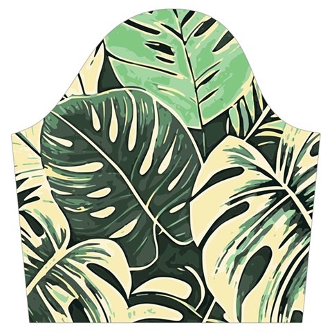 Abstract Art Tropical Leaves Trumpet Sleeve Cropped Top from ArtsNow.com Sleeve Right