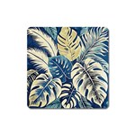 Abstract Art Tropical Leaves Square Magnet