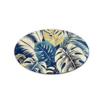 Abstract Art Tropical Leaves Sticker Oval (100 pack)