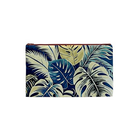 Abstract Art Tropical Leaves Cosmetic Bag (Small) from ArtsNow.com Front