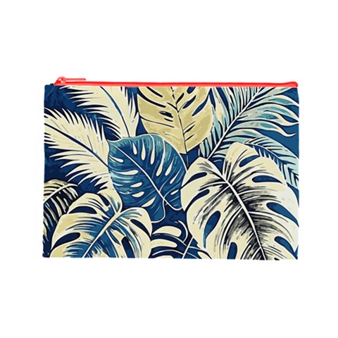 Abstract Art Tropical Leaves Cosmetic Bag (Large) from ArtsNow.com Front