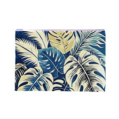 Abstract Art Tropical Leaves Cosmetic Bag (Large) from ArtsNow.com Front