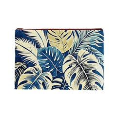 Abstract Art Tropical Leaves Cosmetic Bag (Large) from ArtsNow.com Front