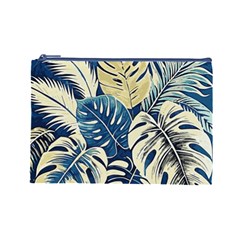 Abstract Art Tropical Leaves Cosmetic Bag (Large) from ArtsNow.com Front