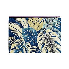 Abstract Art Tropical Leaves Cosmetic Bag (Large) from ArtsNow.com Back