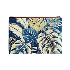 Abstract Art Tropical Leaves Cosmetic Bag (Large) from ArtsNow.com Back