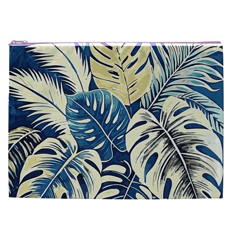 Abstract Art Tropical Leaves Cosmetic Bag (XXL) from ArtsNow.com Front