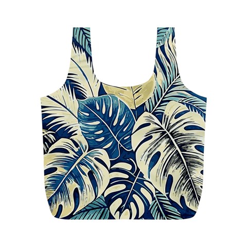 Abstract Art Tropical Leaves Full Print Recycle Bag (M) from ArtsNow.com Back