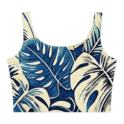 Abstract Art Tropical Leaves Midi Sleeveless Dress from ArtsNow.com Top Back