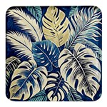 Abstract Art Tropical Leaves Square Glass Fridge Magnet (4 pack)