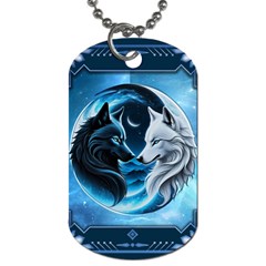 Awesome Wolves Dog Tag (Two Sides) from ArtsNow.com Front