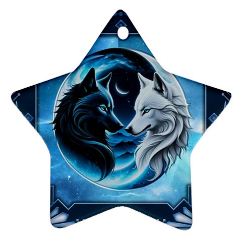 Awesome Wolves Star Ornament (Two Sides) from ArtsNow.com Back