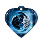 Awesome Wolves Dog Tag Heart (Two Sides)