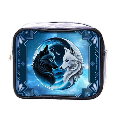 Awesome Wolves Mini Toiletries Bag (One Side) from ArtsNow.com Front