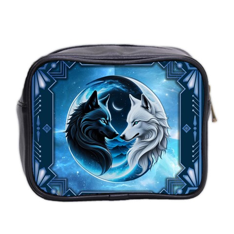 Awesome Wolves Mini Toiletries Bag (Two Sides) from ArtsNow.com Back