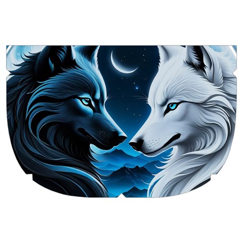 Awesome Wolves Make Up Case (Large) from ArtsNow.com Side Left