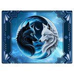 Awesome Wolves Two Sides Premium Plush Fleece Blanket (Baby Size)