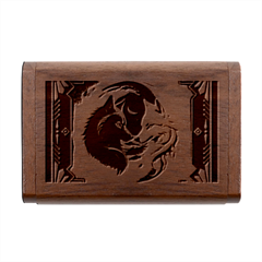 Awesome Wolves Wood Oval USB Flash Drive from ArtsNow.com Box