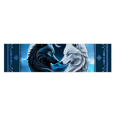 Awesome Wolves Oblong Satin Scarf (16  x 60 ) from ArtsNow.com Front