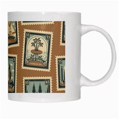 Retro Postage Seamless Pattern White Mug from ArtsNow.com Right