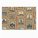 Retro Postage Seamless Pattern Postcard 4 x 6  (Pkg of 10)