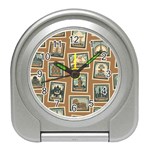 Retro Postage Seamless Pattern Travel Alarm Clock