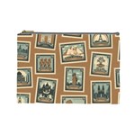 Retro Postage Seamless Pattern Cosmetic Bag (Large)