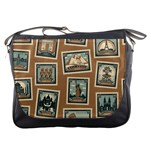 Retro Postage Seamless Pattern Messenger Bag