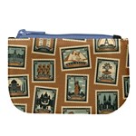 Retro Postage Seamless Pattern Large Coin Purse