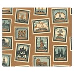 Retro Postage Seamless Pattern Premium Plush Fleece Blanket (Small)