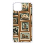 Retro Postage Seamless Pattern iPhone 14 Plus TPU UV Print Case