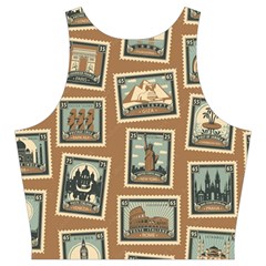 Retro Postage Seamless Pattern Cut Out Top from ArtsNow.com Back