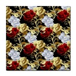 Roses Seamless Pattern Floral Tile Coaster