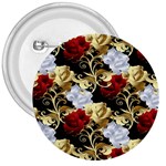 Roses Seamless Pattern Floral 3  Buttons