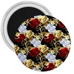 Roses Seamless Pattern Floral 3  Magnets