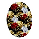 Roses Seamless Pattern Floral Ornament (Oval)