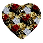 Roses Seamless Pattern Floral Ornament (Heart)