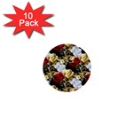 Roses Seamless Pattern Floral 1  Mini Buttons (10 pack) 